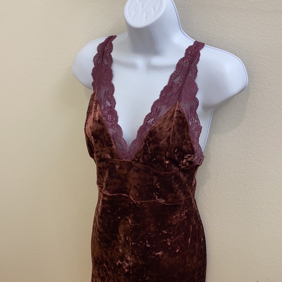 Free People Wine Baby Doll Style Mini Dress SP - Picture 2 of 5